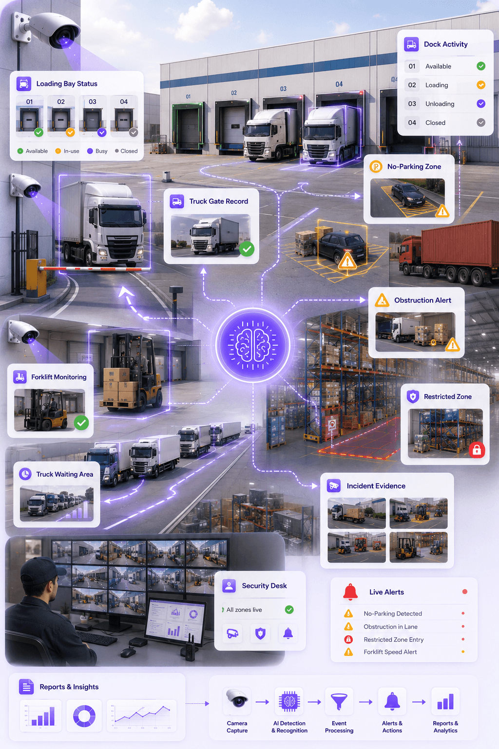 Warehouses and logistics AI video intelligence